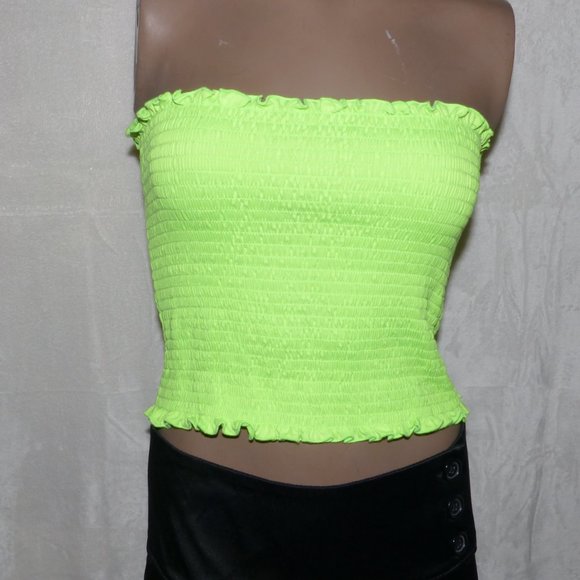 HOT KISS NEON GREEN TUBE TOP..SIZE XL - Picture 6 of 8